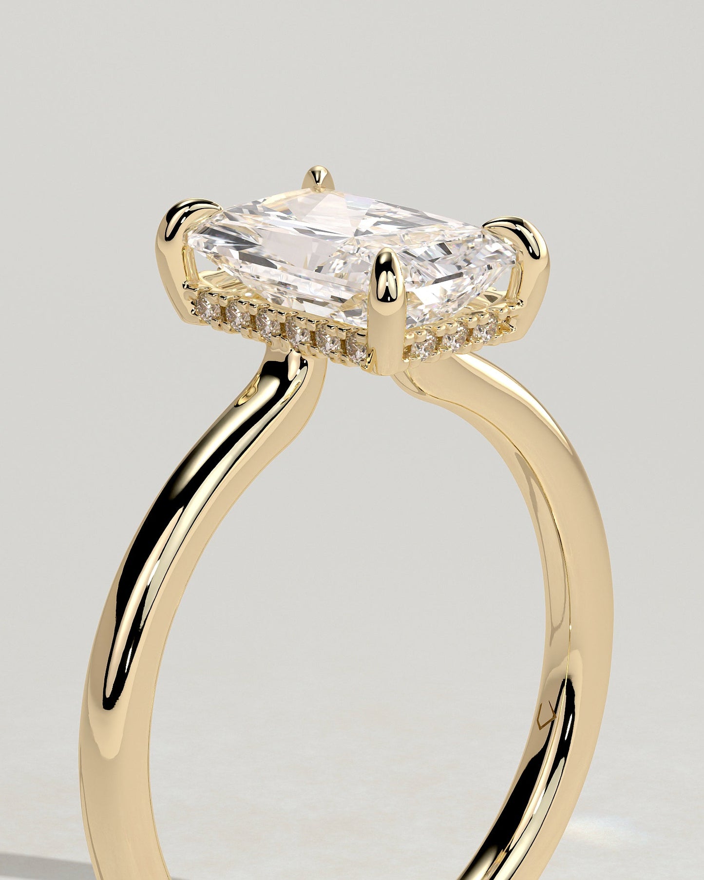 Round Halo, Pave & Split Shank Engagement Ring – 1.93 CT Lab Grown Diamond