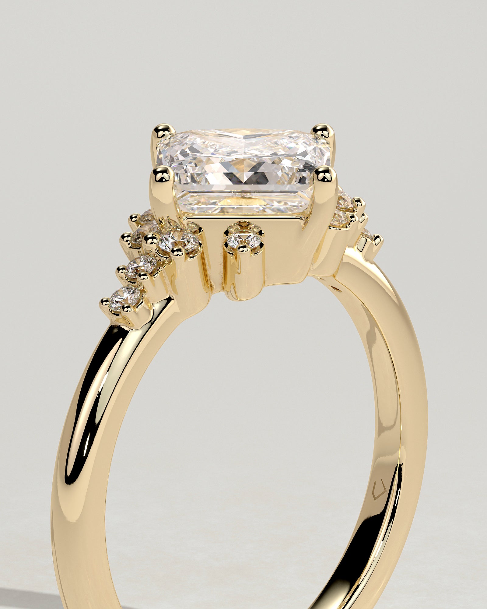 Round Halo, Pave & Split Shank Engagement Ring – 1.93 CT Lab Grown Diamond