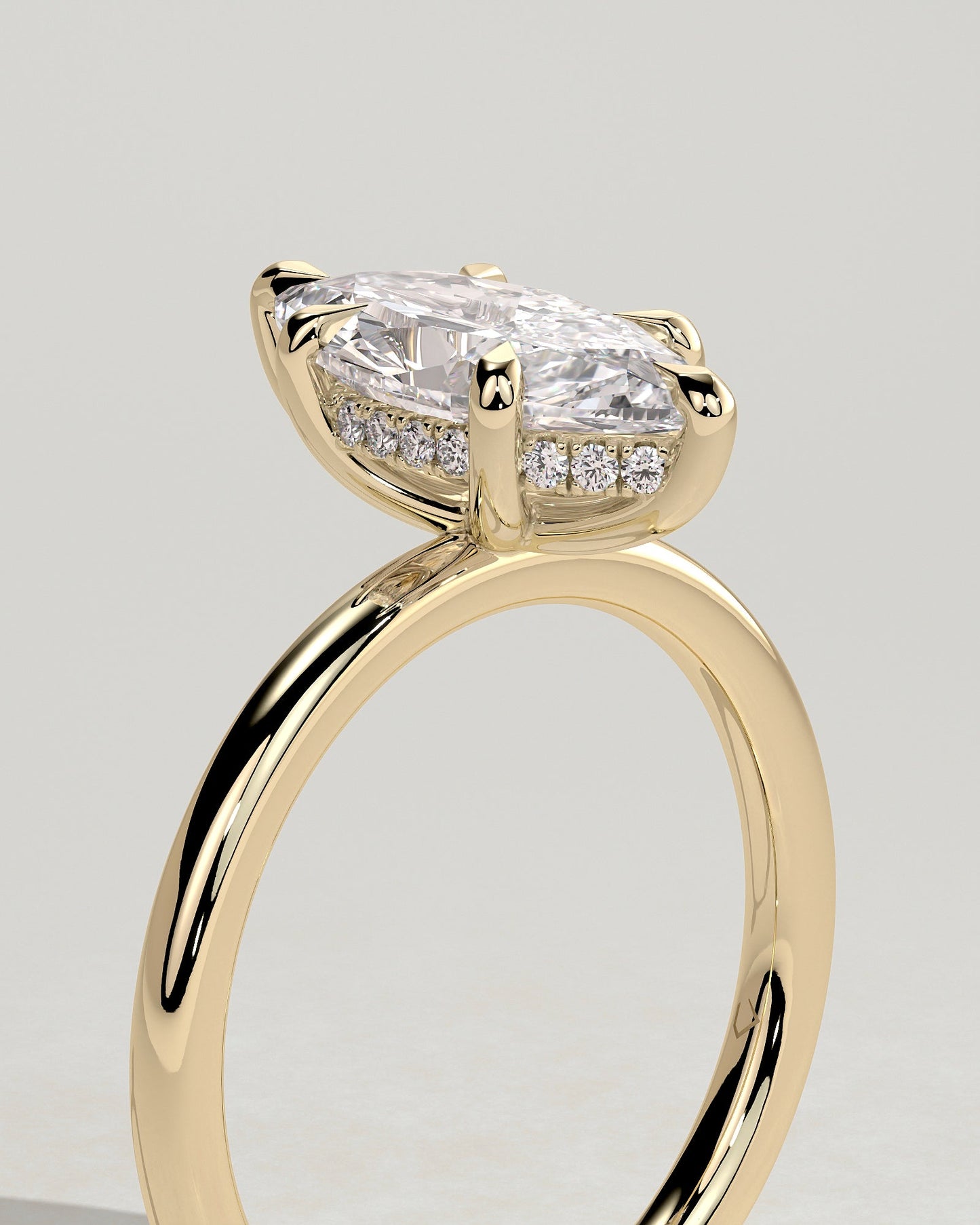 Round Halo, Pave & Split Shank Engagement Ring – 1.93 CT Lab Grown Diamond