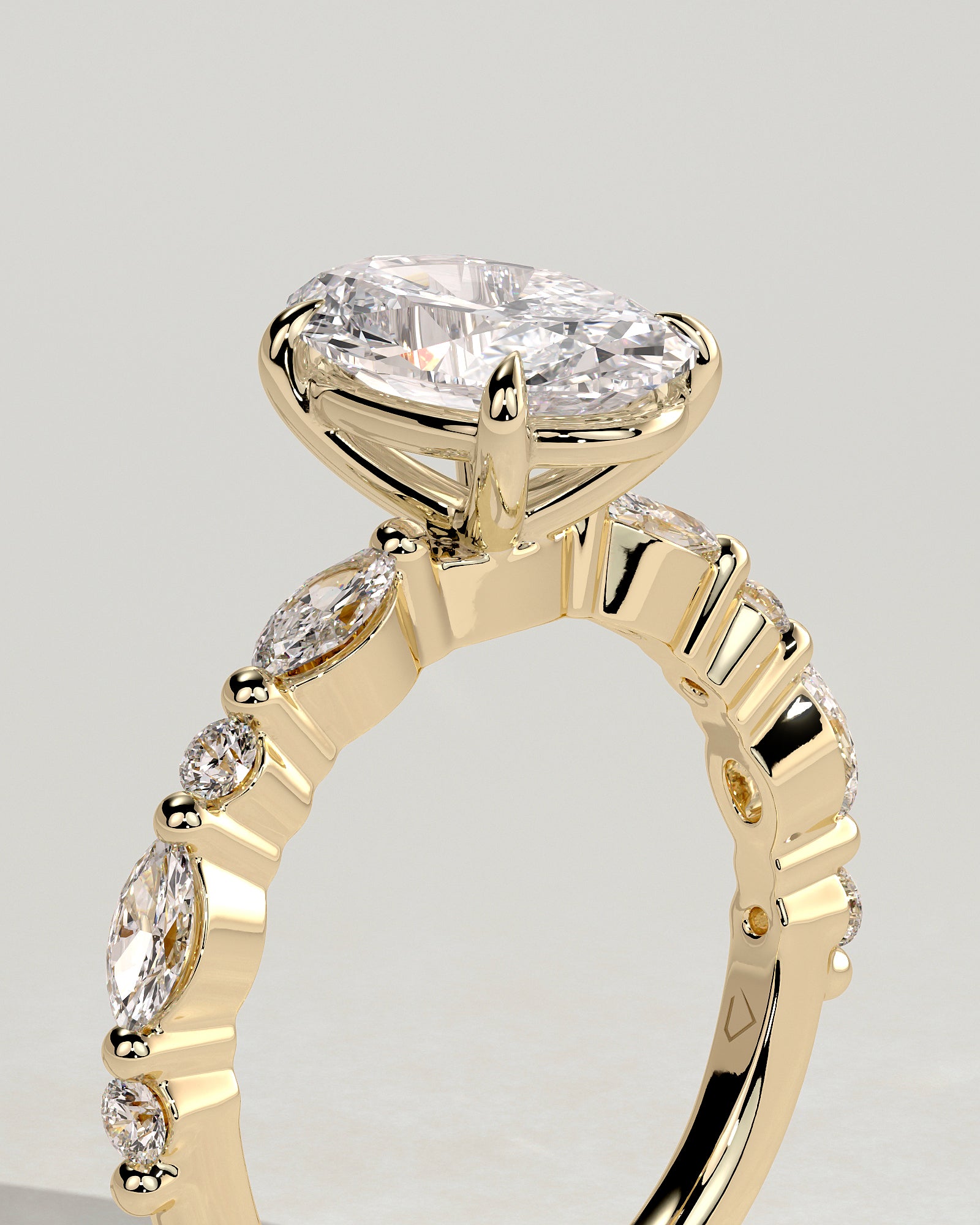 Round Halo, Pave & Split Shank Engagement Ring – 1.93 CT Lab Grown Diamond