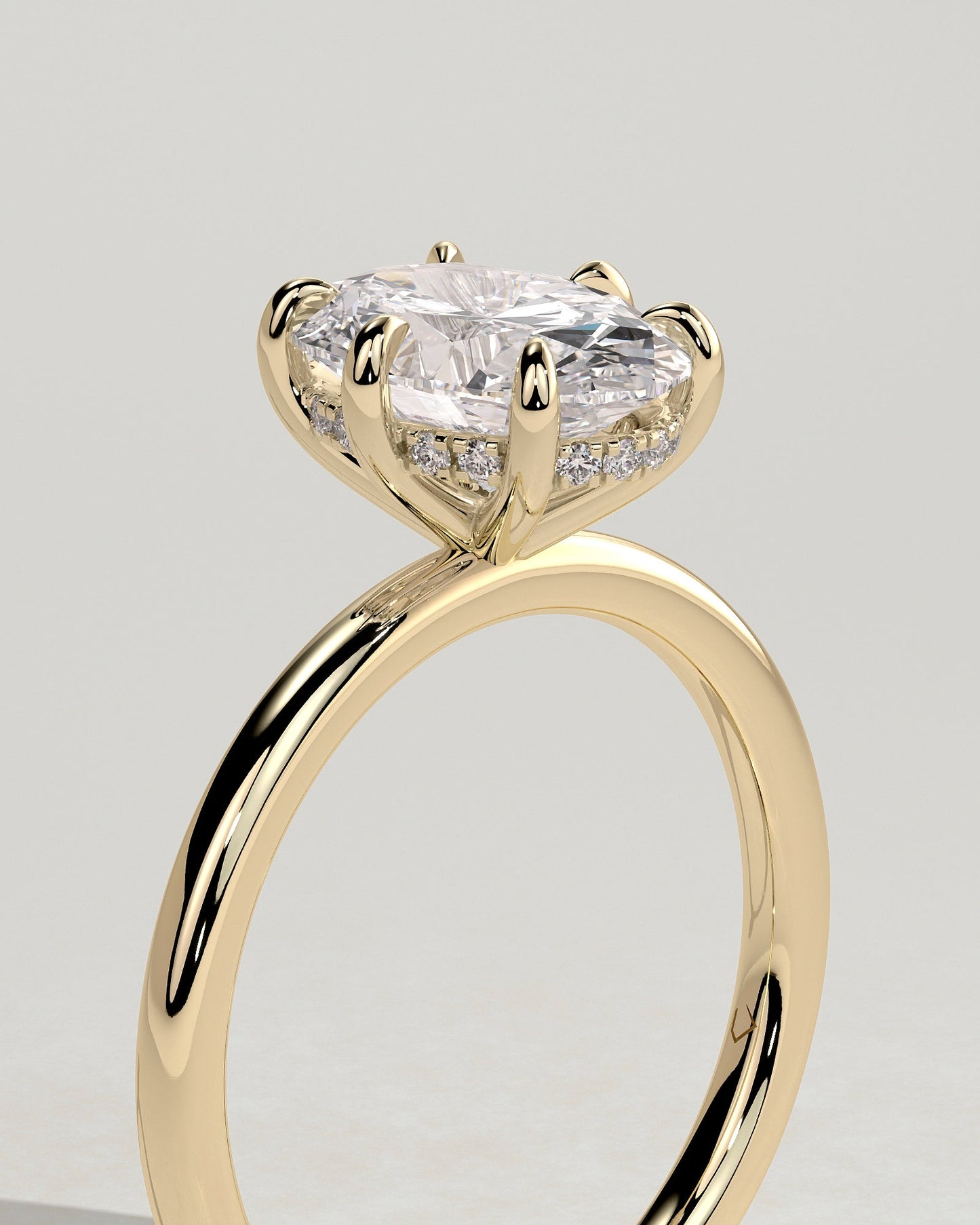 Round Halo, Pave & Split Shank Engagement Ring – 1.93 CT Lab Grown Diamond