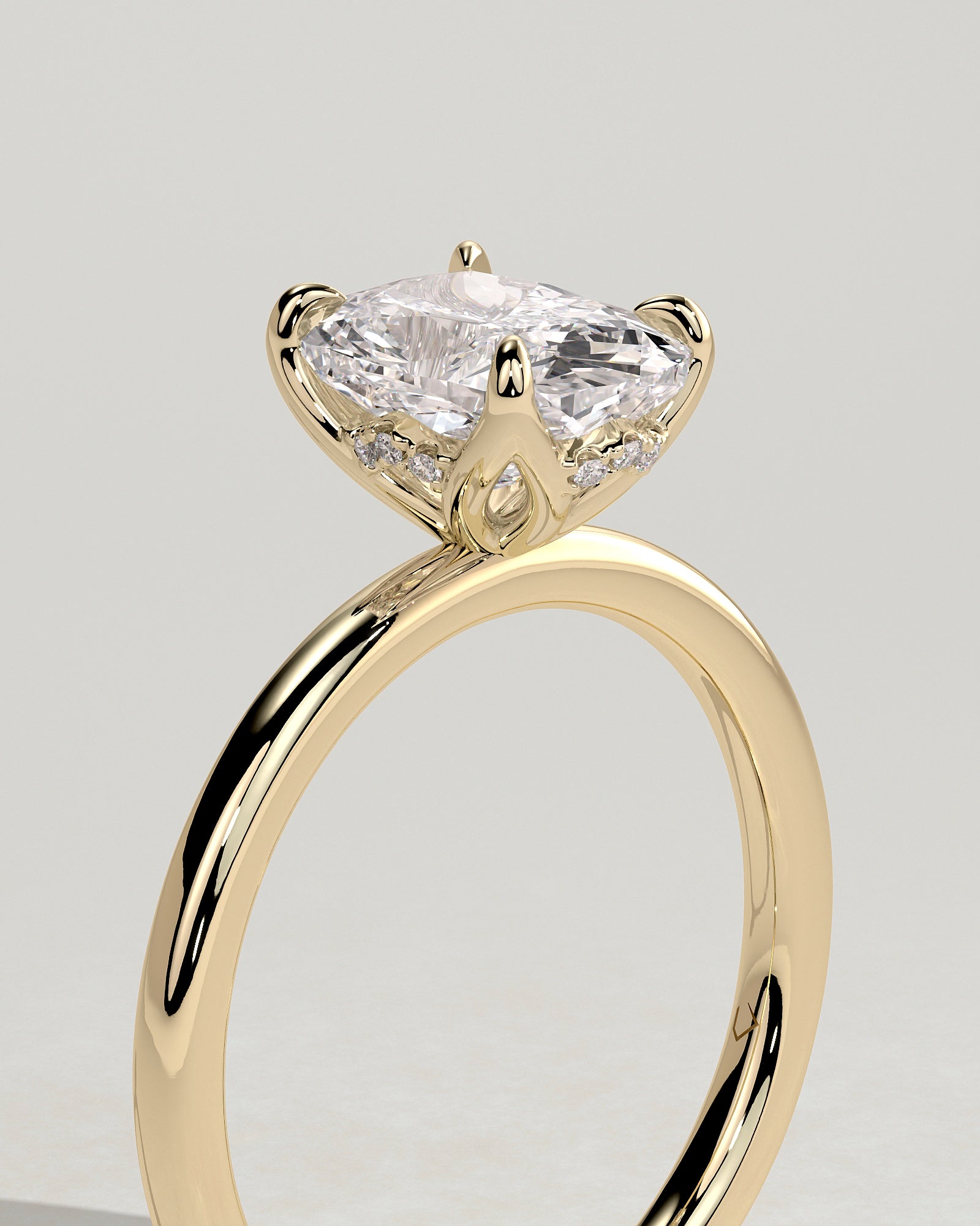 Round Halo, Pave & Split Shank Engagement Ring – 1.93 CT Lab Grown Diamond