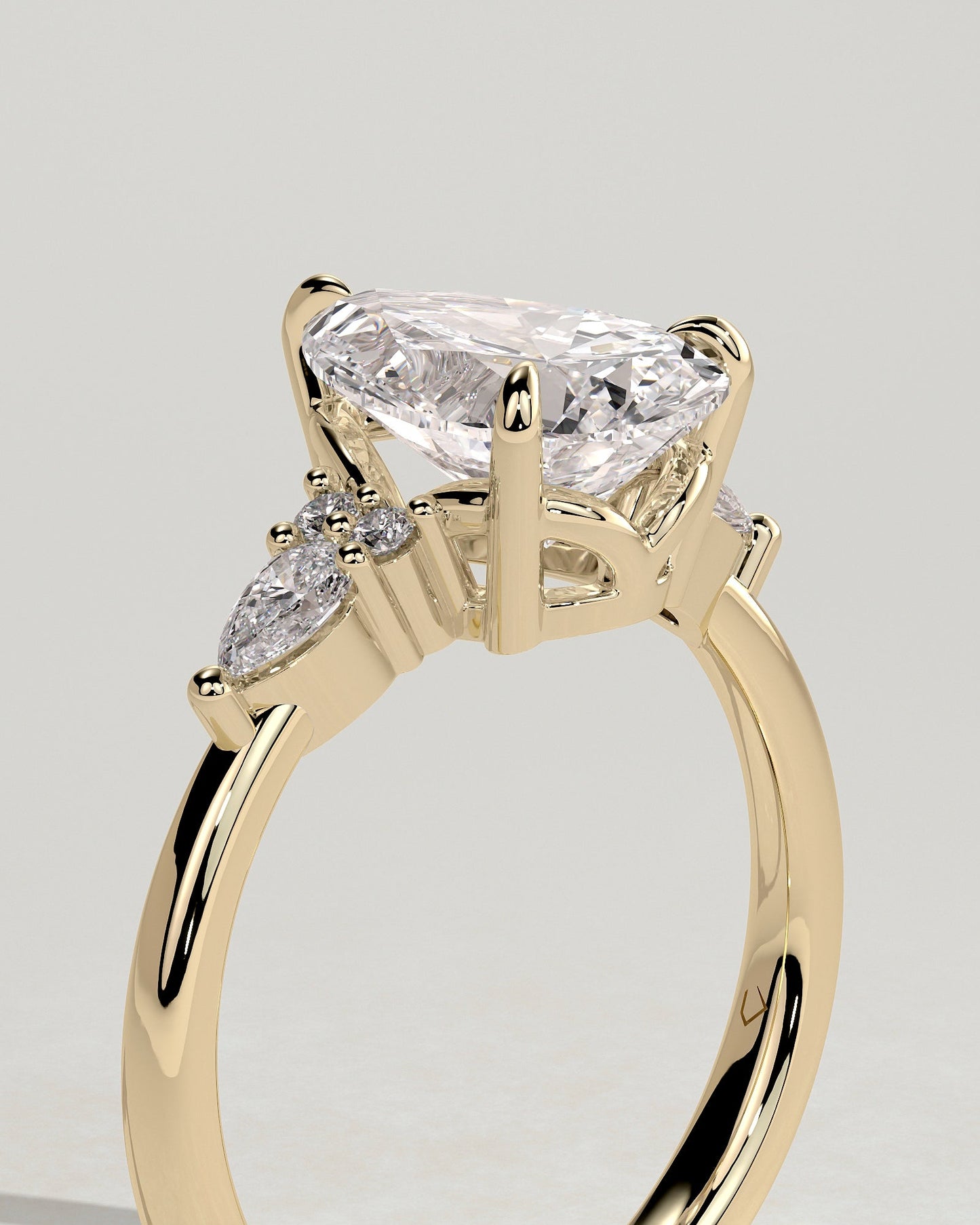 Round Halo, Pave & Split Shank Engagement Ring – 1.93 CT Lab Grown Diamond