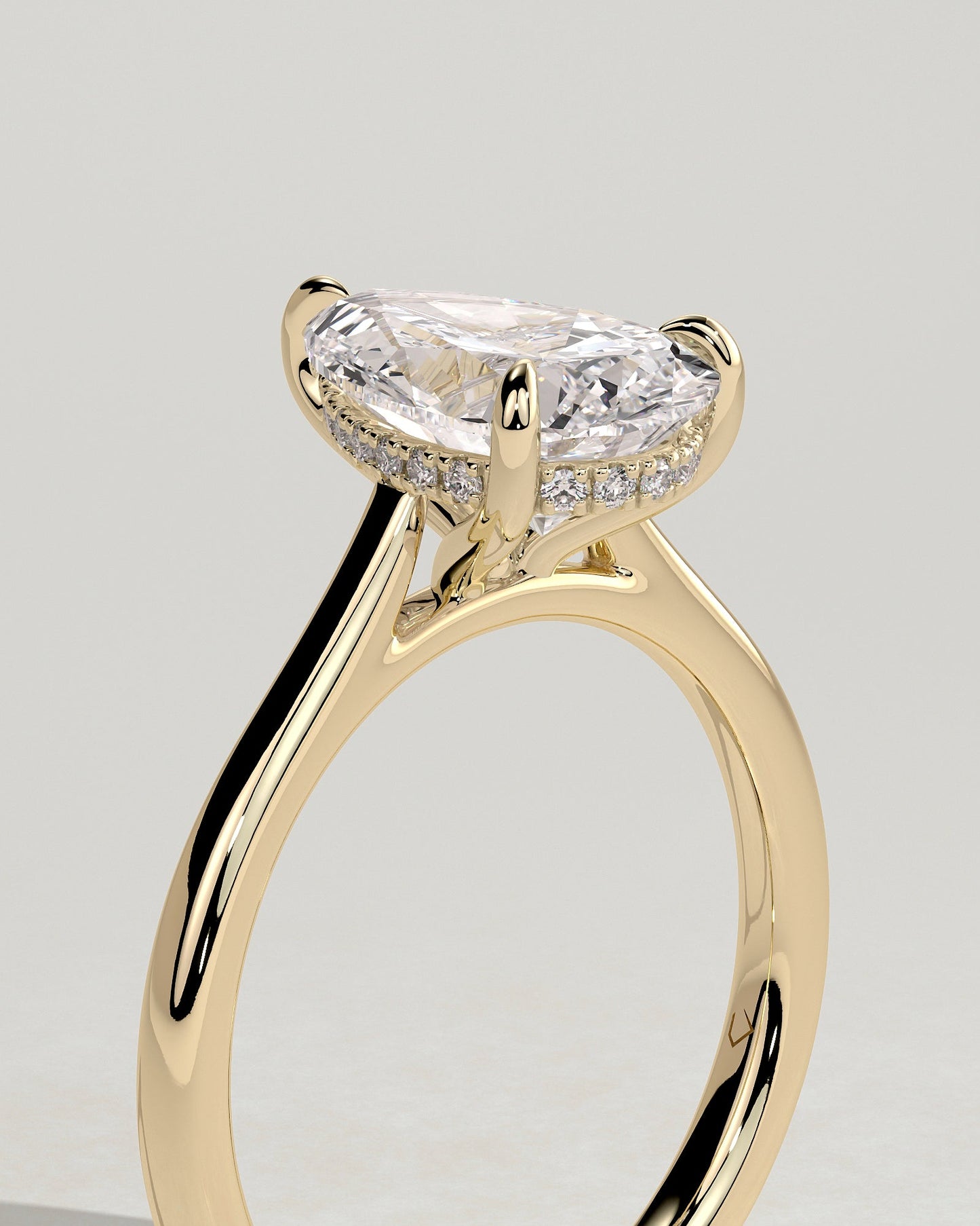 Round Halo, Pave & Split Shank Engagement Ring – 1.93 CT Lab Grown Diamond