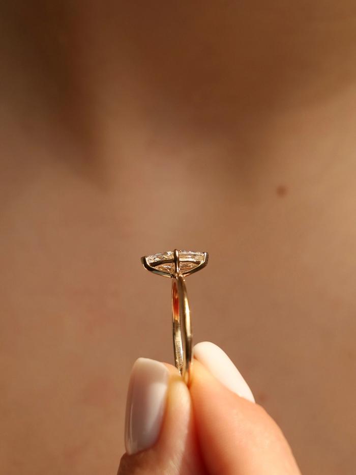 Marquise Cut Cluster Styled Lab Grown Diamond Engagement Ring