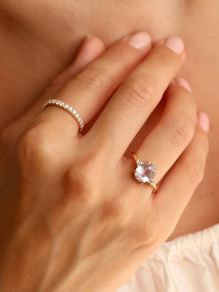 Marquise Cut Cluster Styled Lab Grown Wedding Band