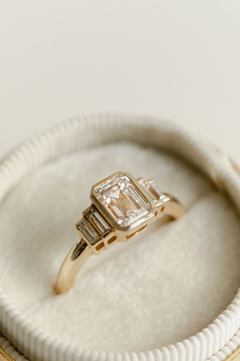 2 CT Round Three Stones Lab Grown Diamond Engagement Ring