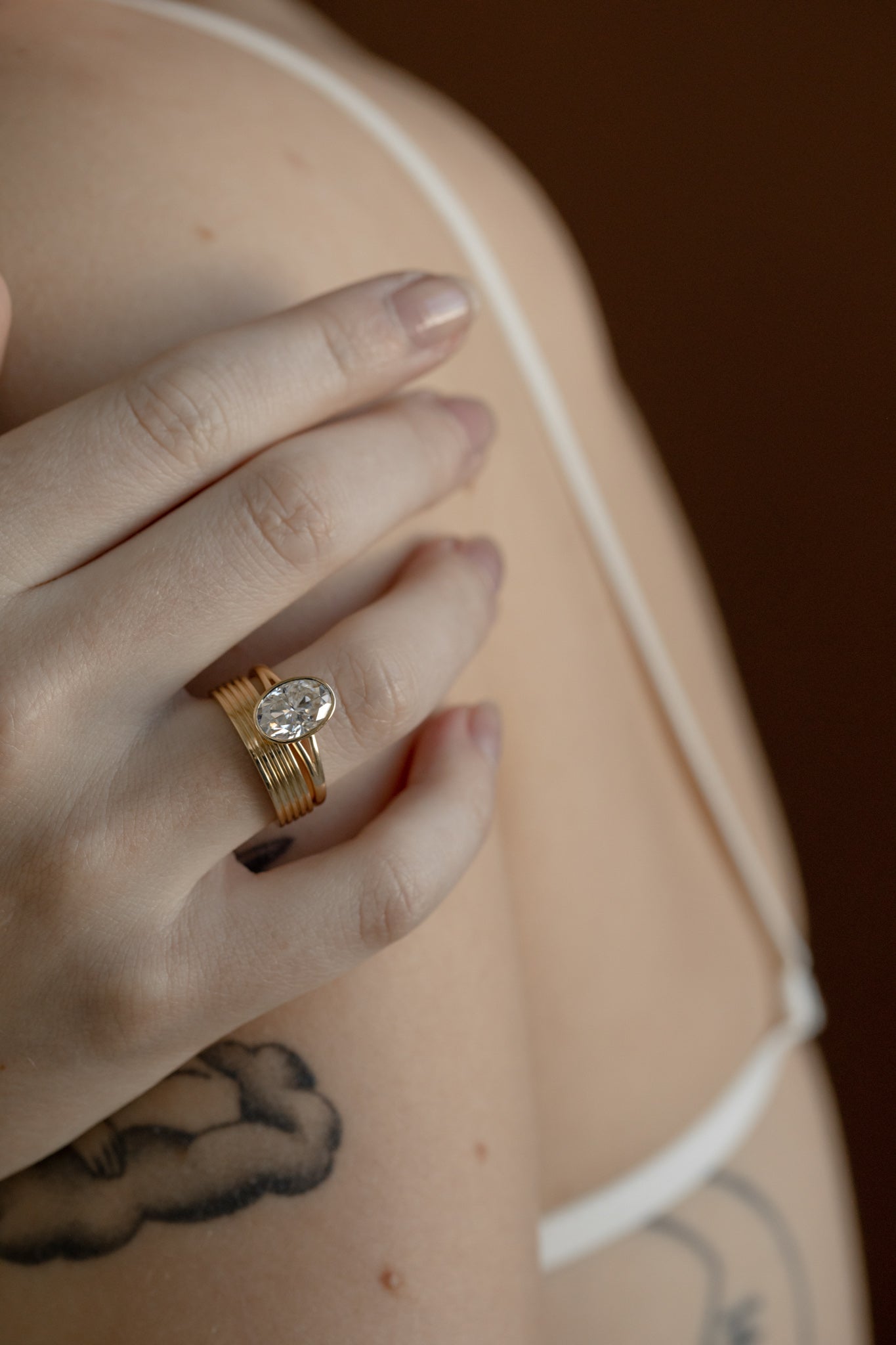 2 CT Round Three Stones Lab Grown Diamond Engagement Ring