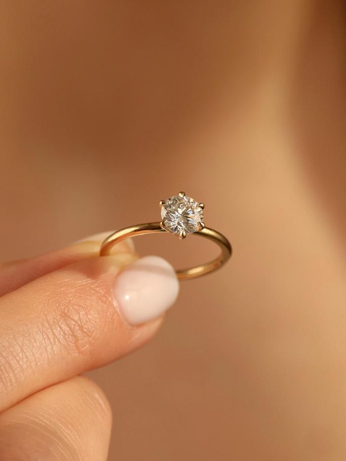 Marquise Cut Cluster Styled Lab Grown Diamond Engagement Ring