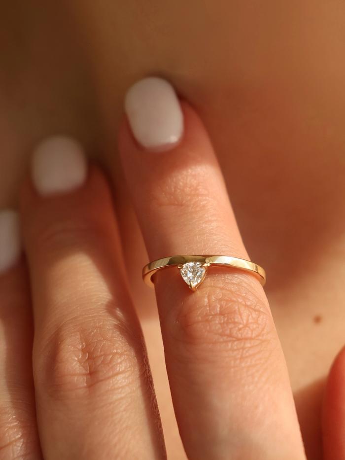 Marquise Cut Cluster Styled Lab Grown Diamond Engagement Ring