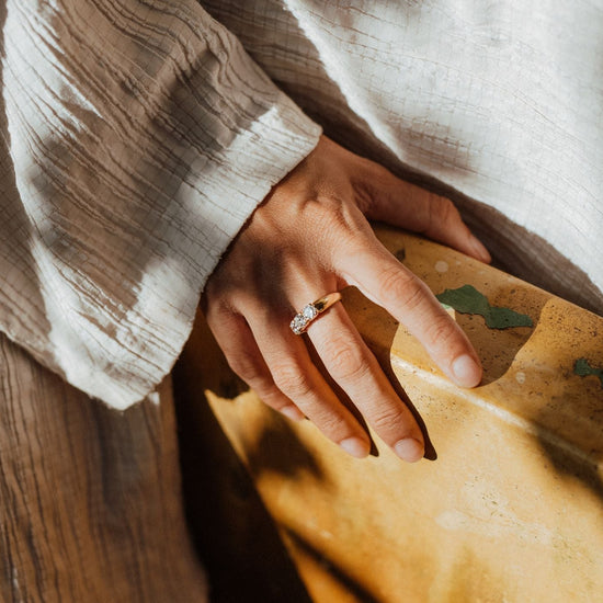 1.50 CT Round Three Stones CVD EF/VS Diamond Wedding Band 6