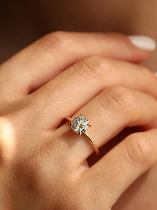 Marquise Cut Cluster Styled Lab Grown Diamond Engagement Ring