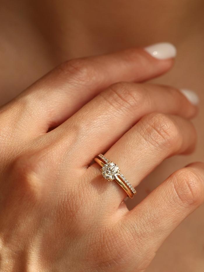 Marquise Cut Cluster Styled Lab Grown Diamond Engagement Ring