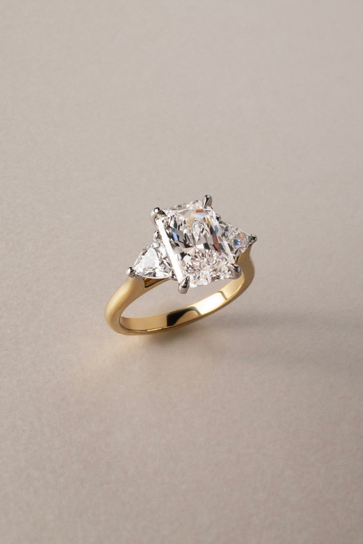 2 CT Round Three Stones Lab Grown Diamond Engagement Ring