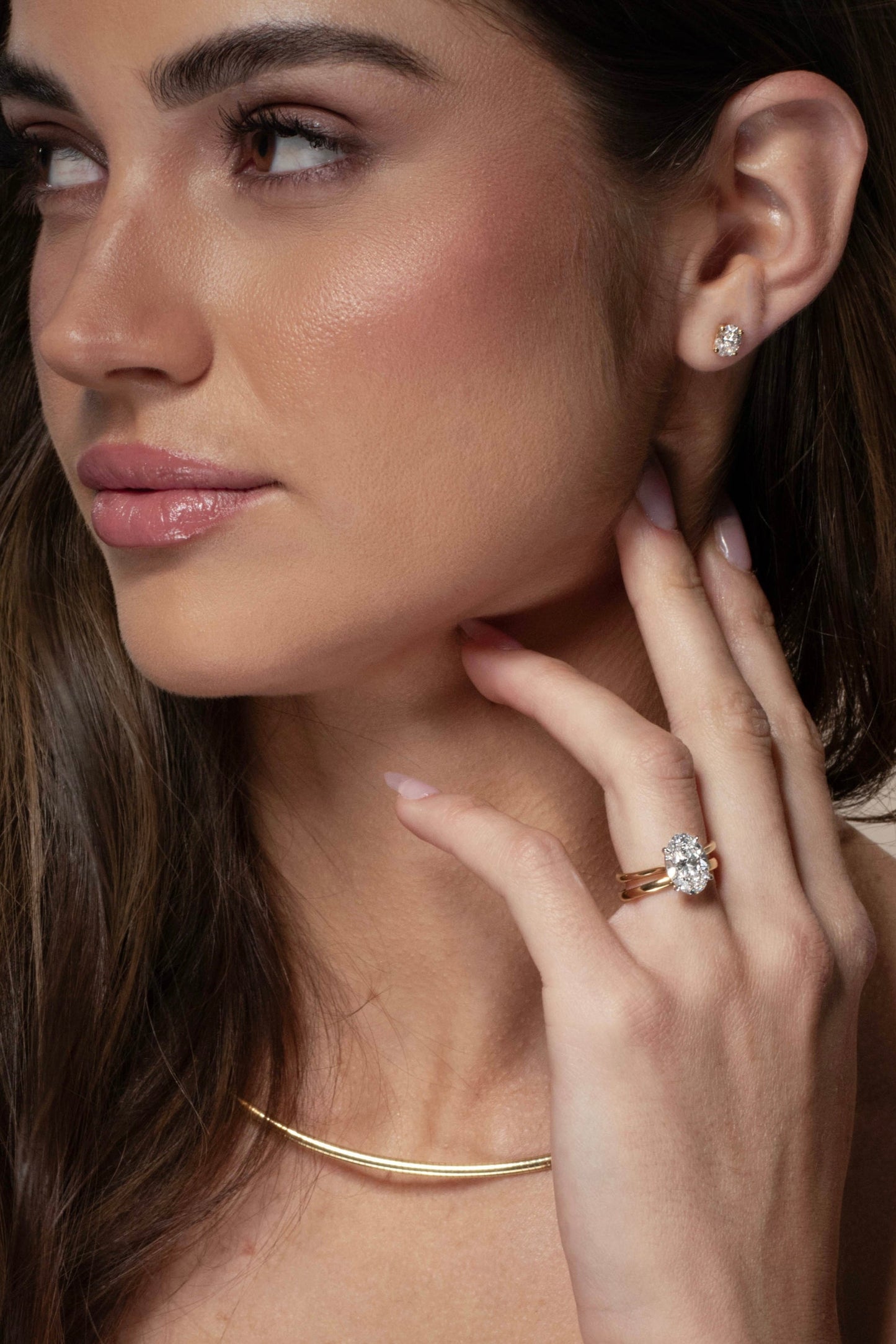 2 CT Round Three Stones Lab Grown Diamond Engagement Ring