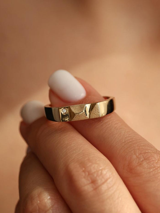 Marquise Cut Cluster Styled Lab Grown Wedding Band