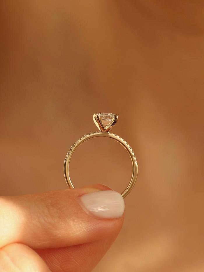 Marquise Cut Cluster Styled Lab Grown Diamond Engagement Ring