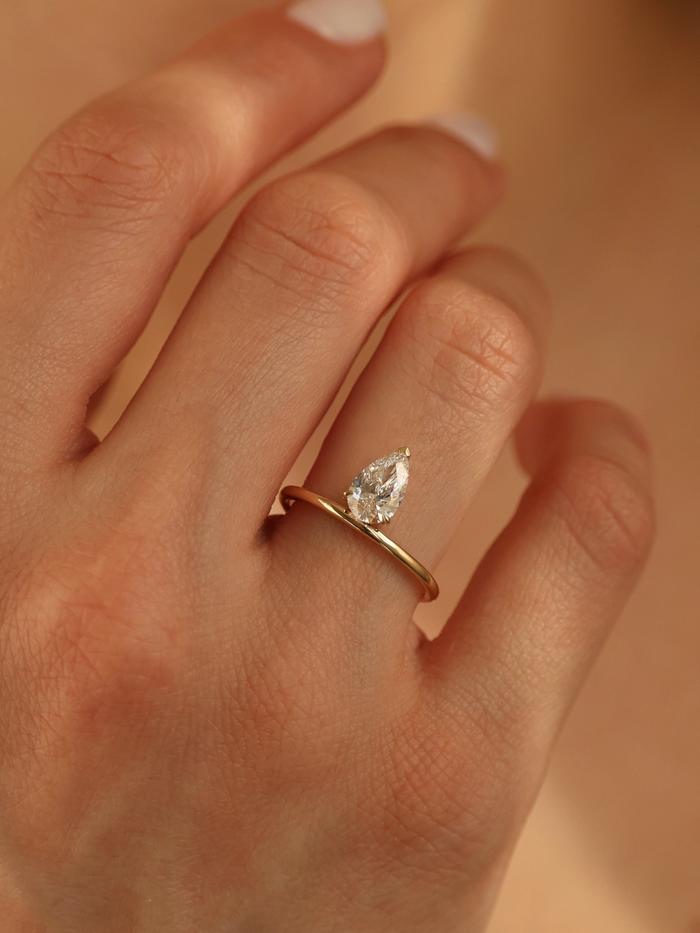 Marquise Cut Cluster Styled Lab Grown Diamond Engagement Ring