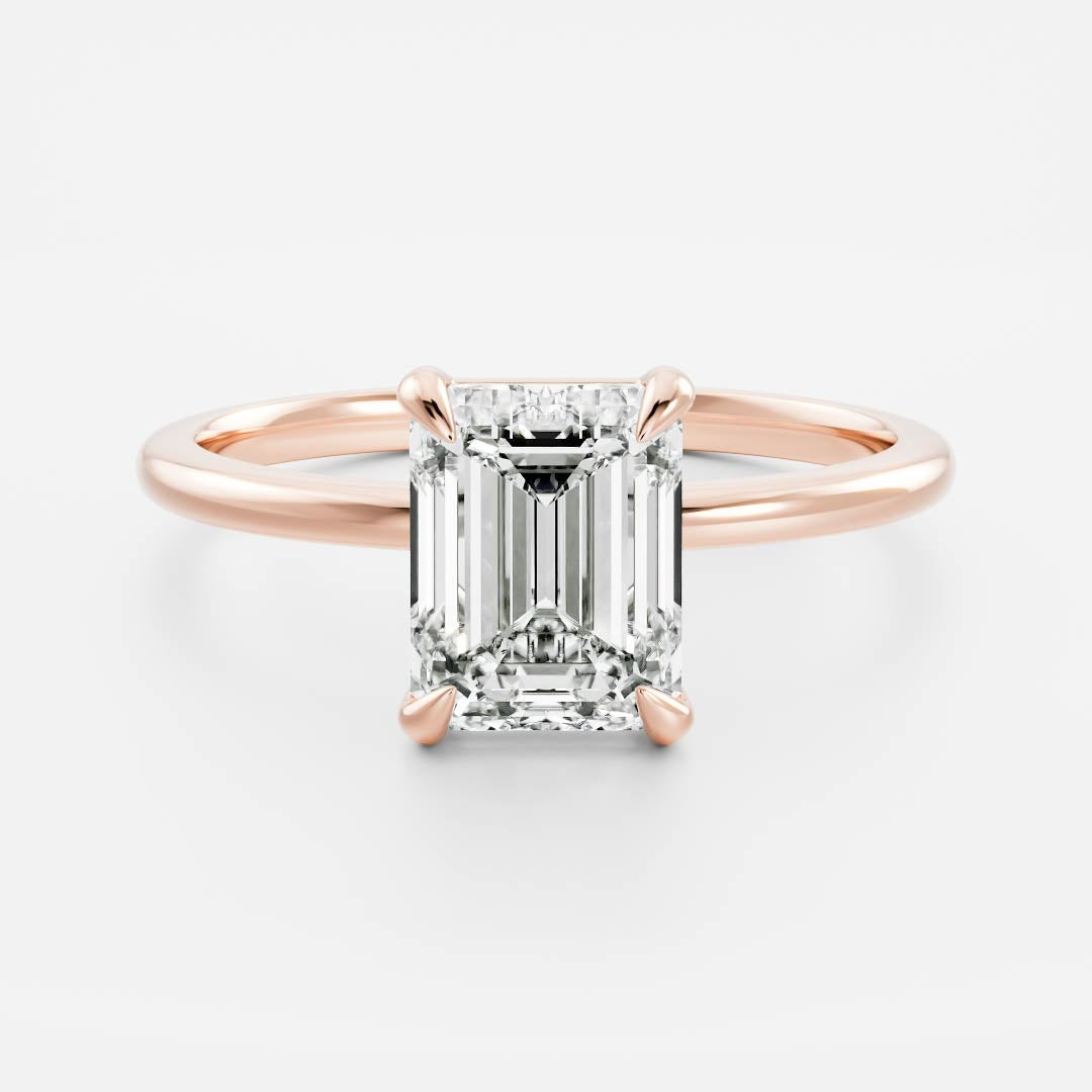 Oval Three Stone Lab Grown Diamond Engagement Ring