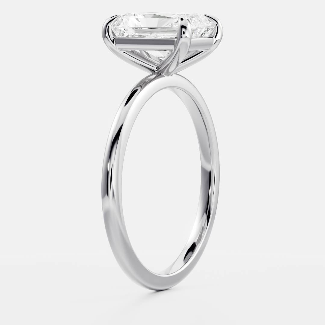 Oval Three Stone Lab Grown Diamond Engagement Ring