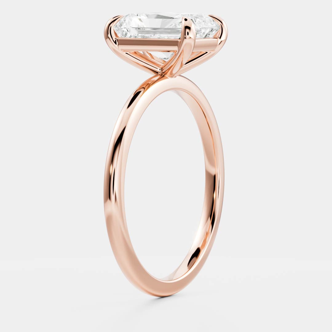 Oval Three Stone Lab Grown Diamond Engagement Ring