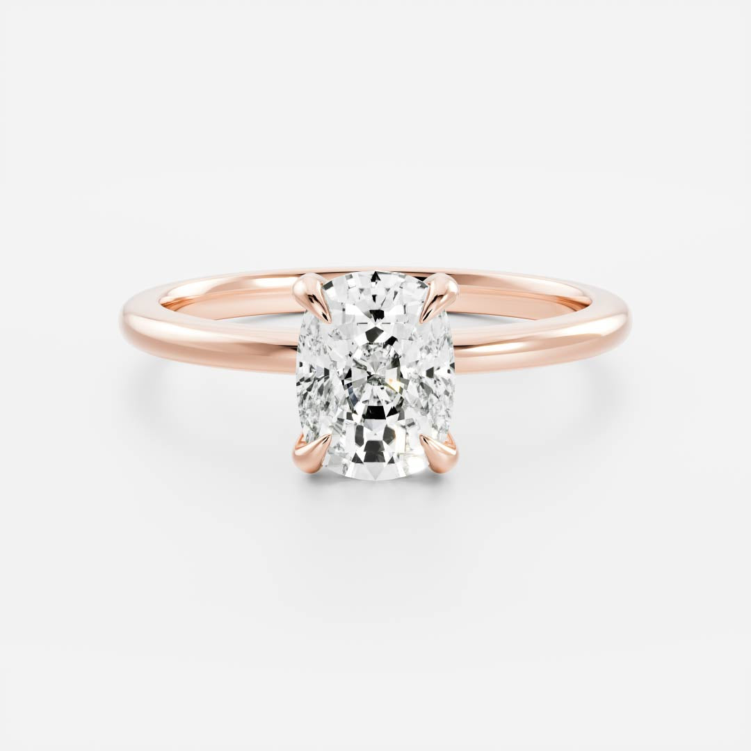 Oval Three Stone Lab Grown Diamond Engagement Ring