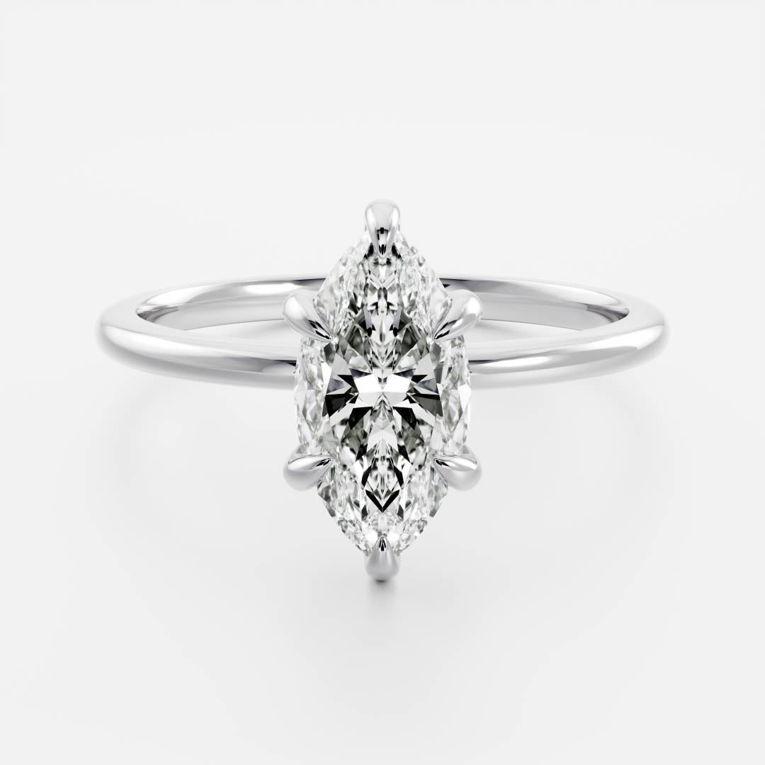 Marquise Solitaire Lab Grown Diamond Engagement Ring