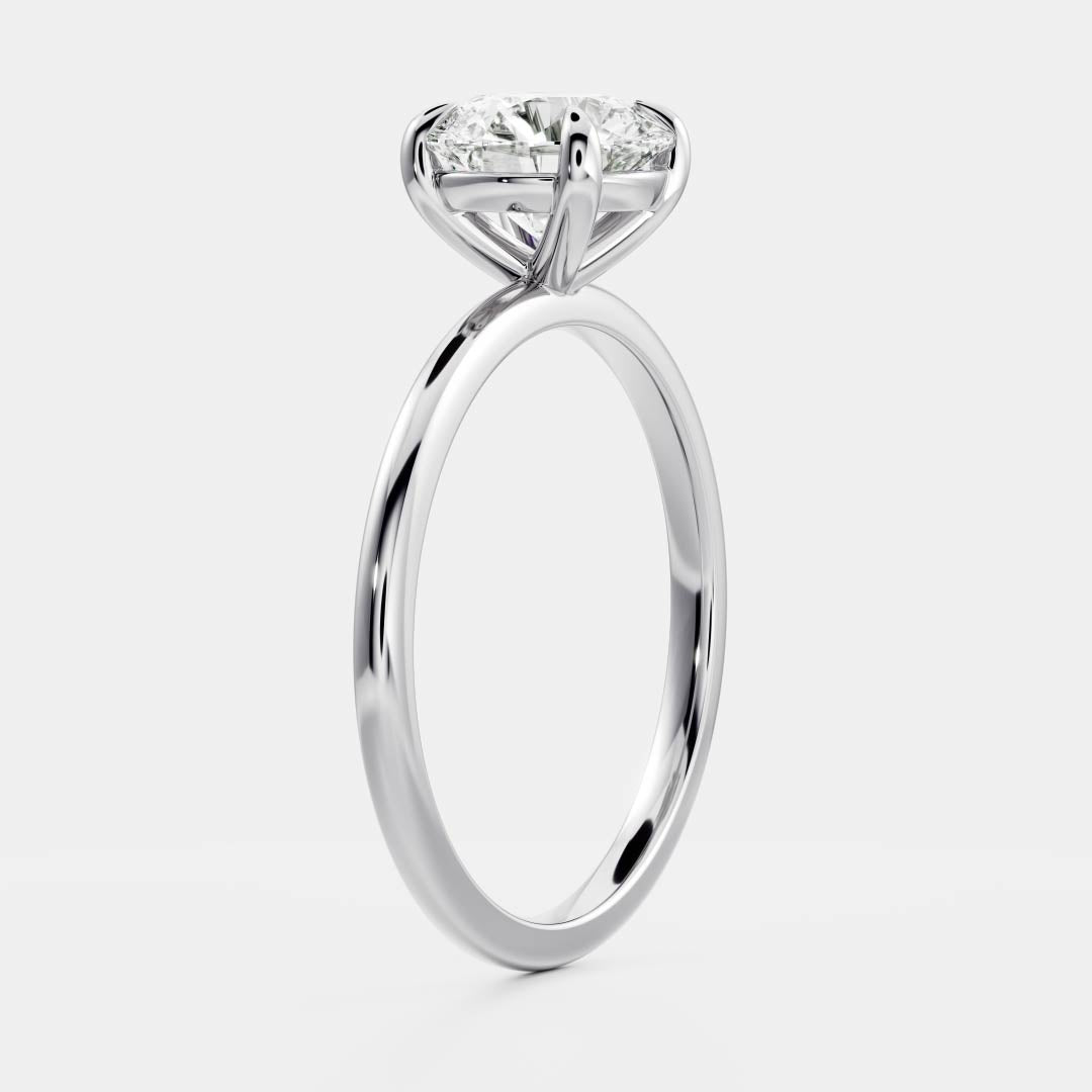 Oval Three Stone Lab Grown Diamond Engagement Ring