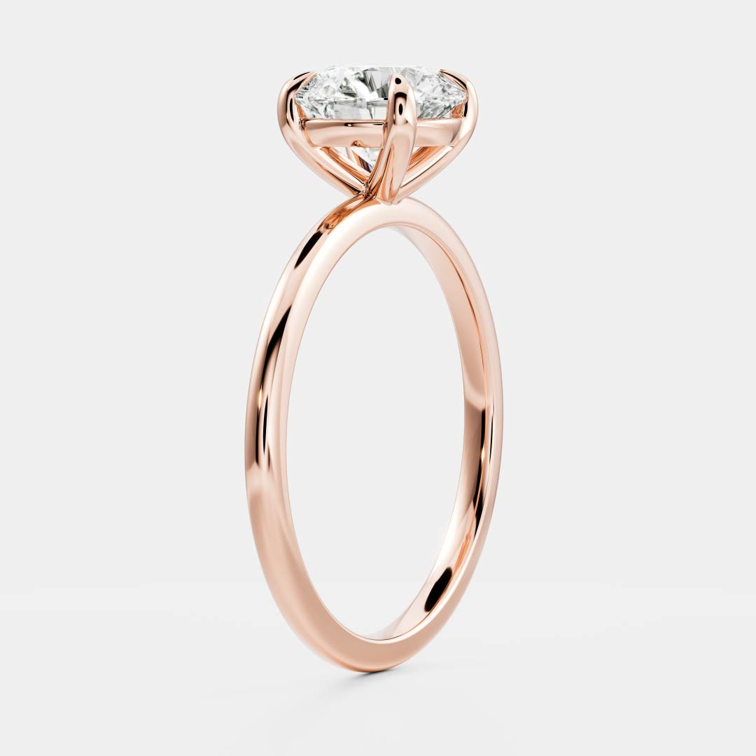 Oval Three Stone Lab Grown Diamond Engagement Ring