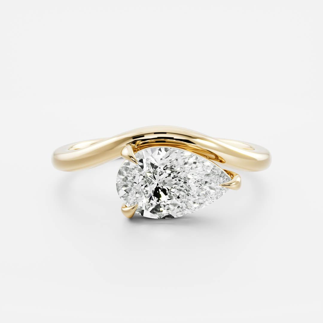 Oval Three Stone Lab Grown Diamond Engagement Ring