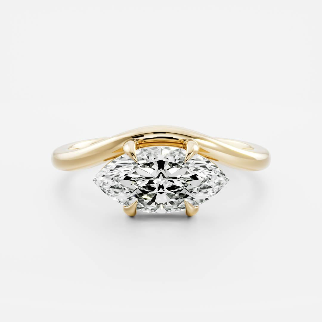 Oval Three Stone Lab Grown Diamond Engagement Ring