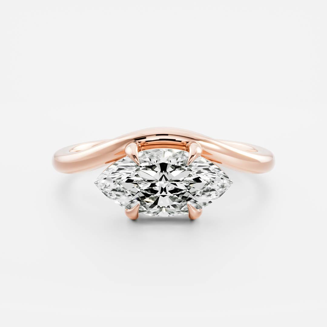 Oval Three Stone Lab Grown Diamond Engagement Ring