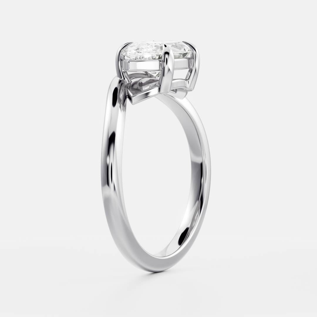 Oval Three Stone Lab Grown Diamond Engagement Ring