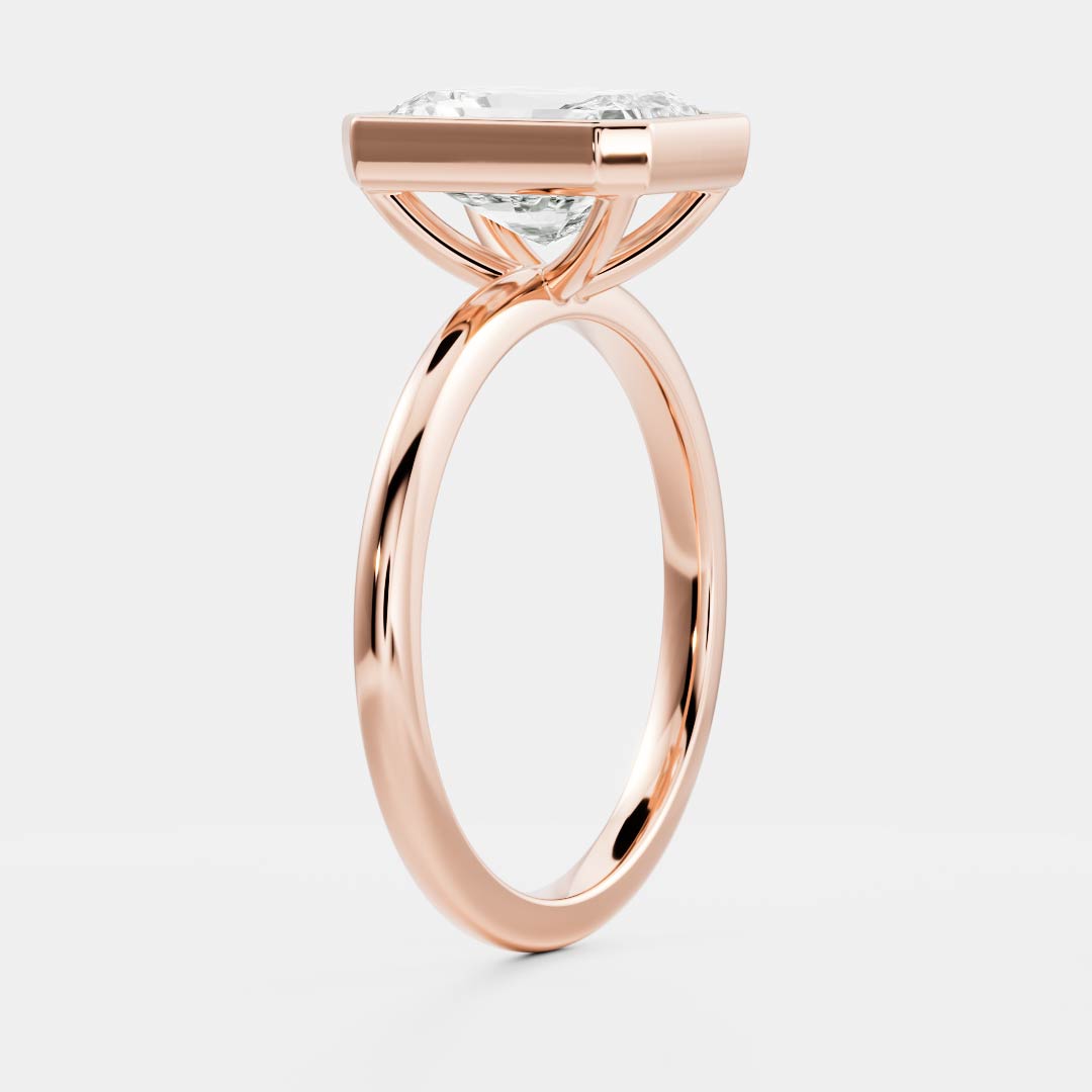 Oval Three Stone Lab Grown Diamond Engagement Ring