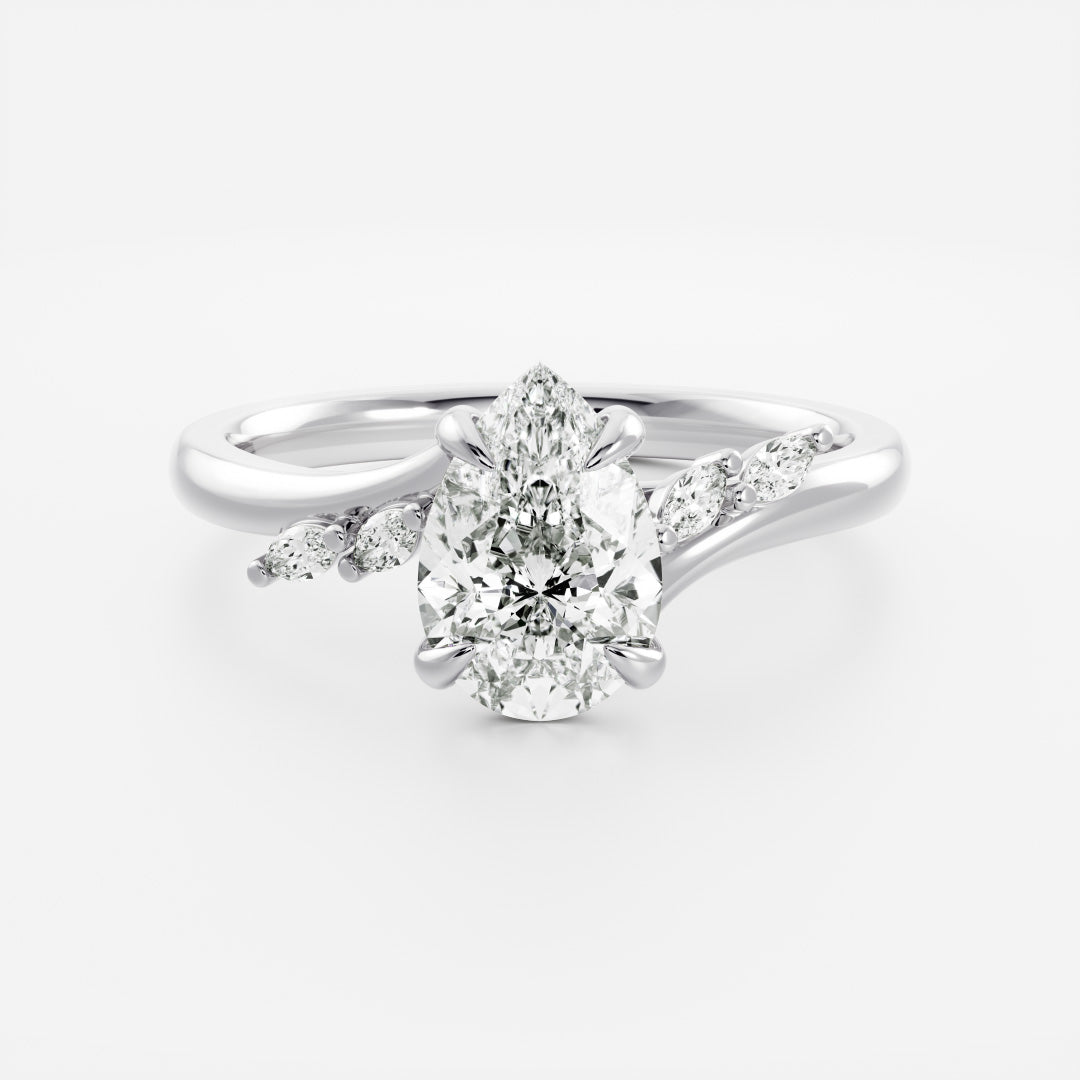 Oval Three Stone Lab Grown Diamond Engagement Ring