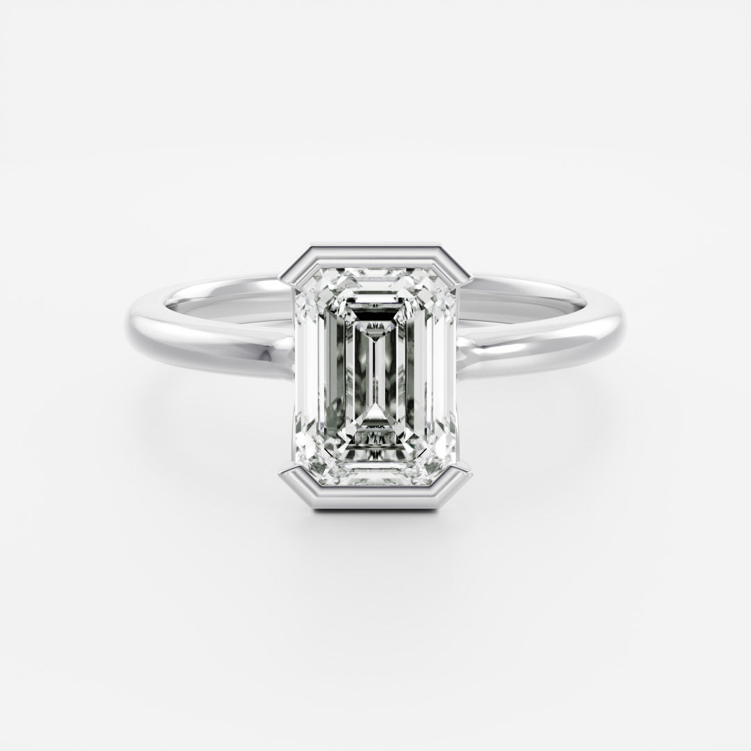 Oval Three Stone Lab Grown Diamond Engagement Ring