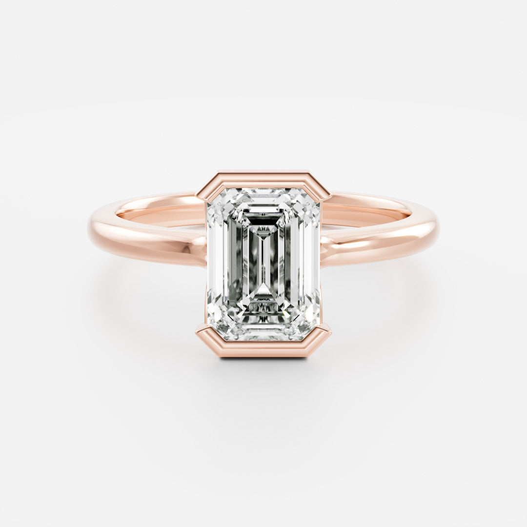 Oval Three Stone Lab Grown Diamond Engagement Ring