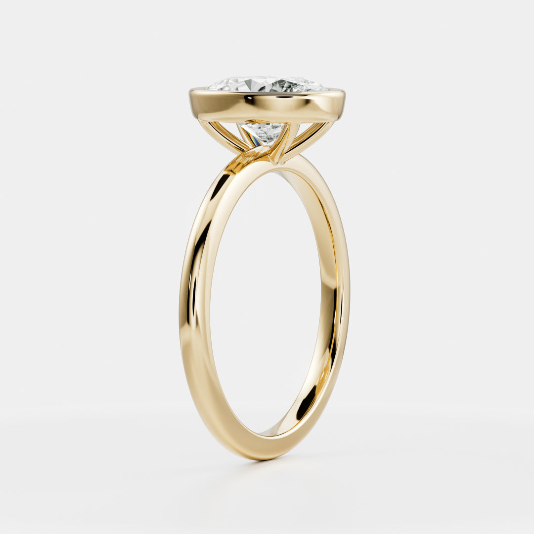 Oval Three Stone Lab Grown Diamond Engagement Ring