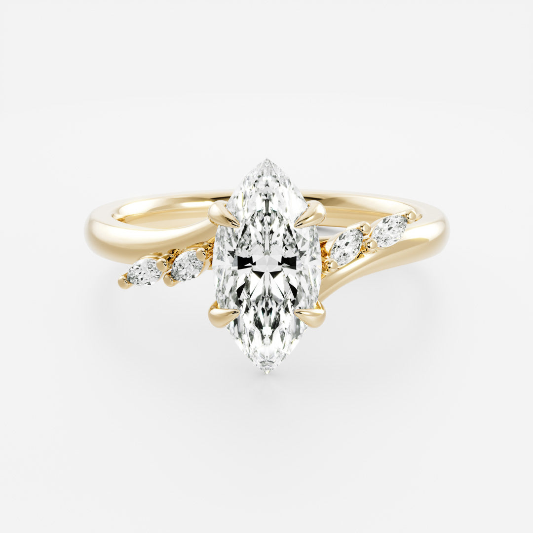 Oval Three Stone Lab Grown Diamond Engagement Ring