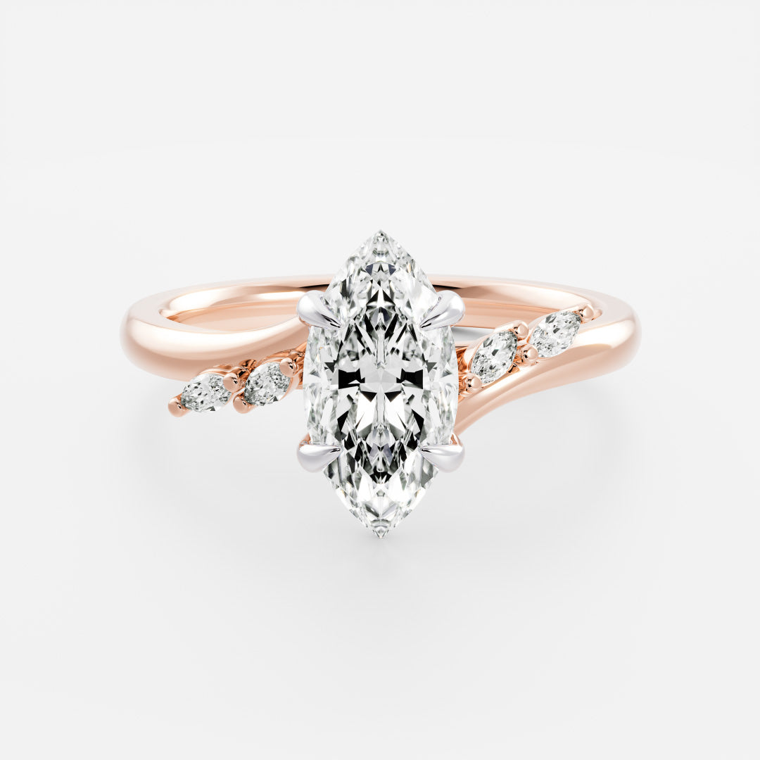 Oval Three Stone Lab Grown Diamond Engagement Ring