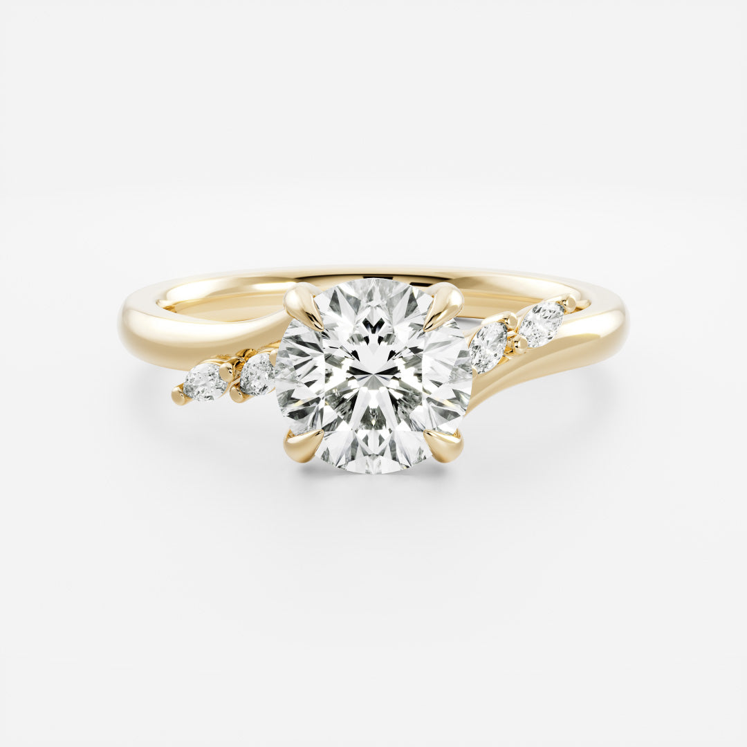 Oval Three Stone Lab Grown Diamond Engagement Ring