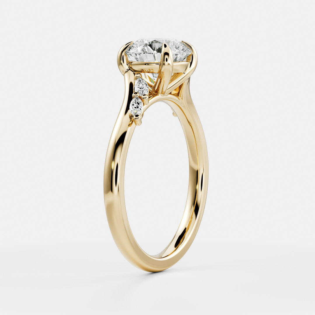 Oval Three Stone Lab Grown Diamond Engagement Ring