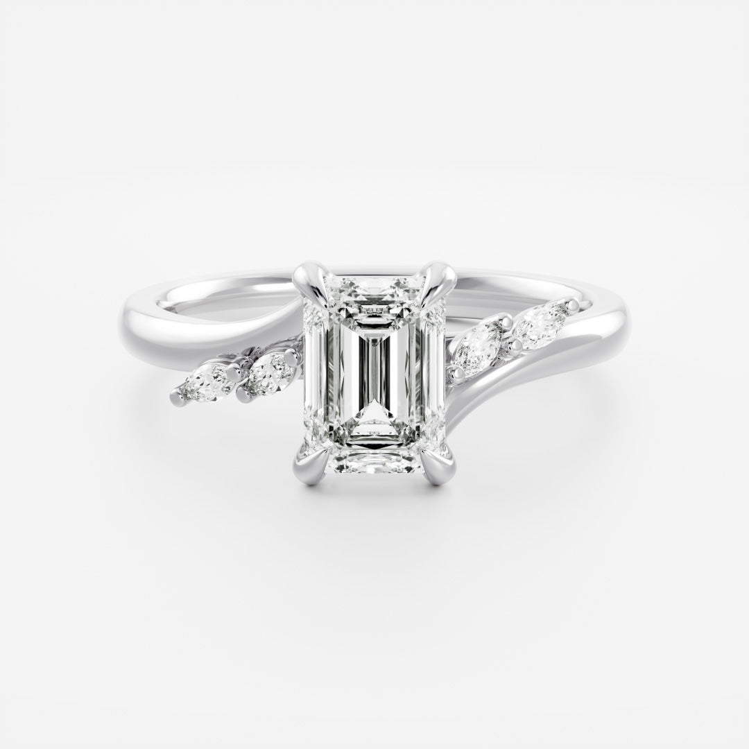 Oval Three Stone Lab Grown Diamond Engagement Ring