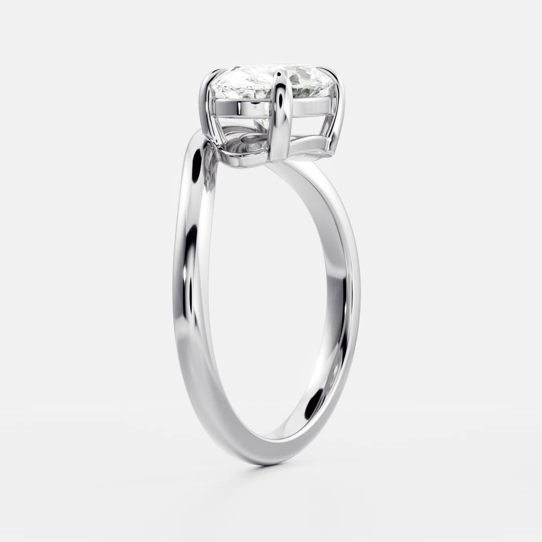 Oval Three Stone Lab Grown Diamond Engagement Ring