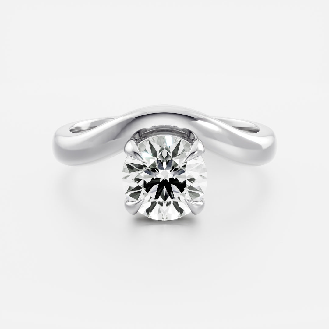 Oval Three Stone Lab Grown Diamond Engagement Ring