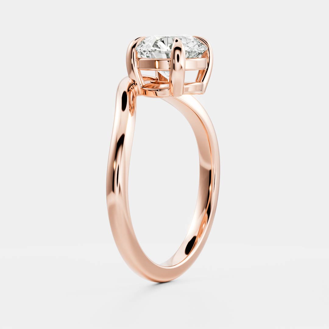 Oval Three Stone Lab Grown Diamond Engagement Ring