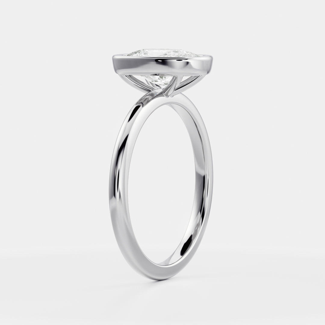 Oval Three Stone Lab Grown Diamond Engagement Ring