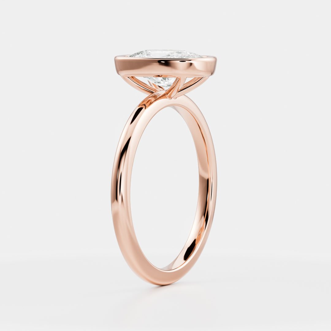 Oval Three Stone Lab Grown Diamond Engagement Ring