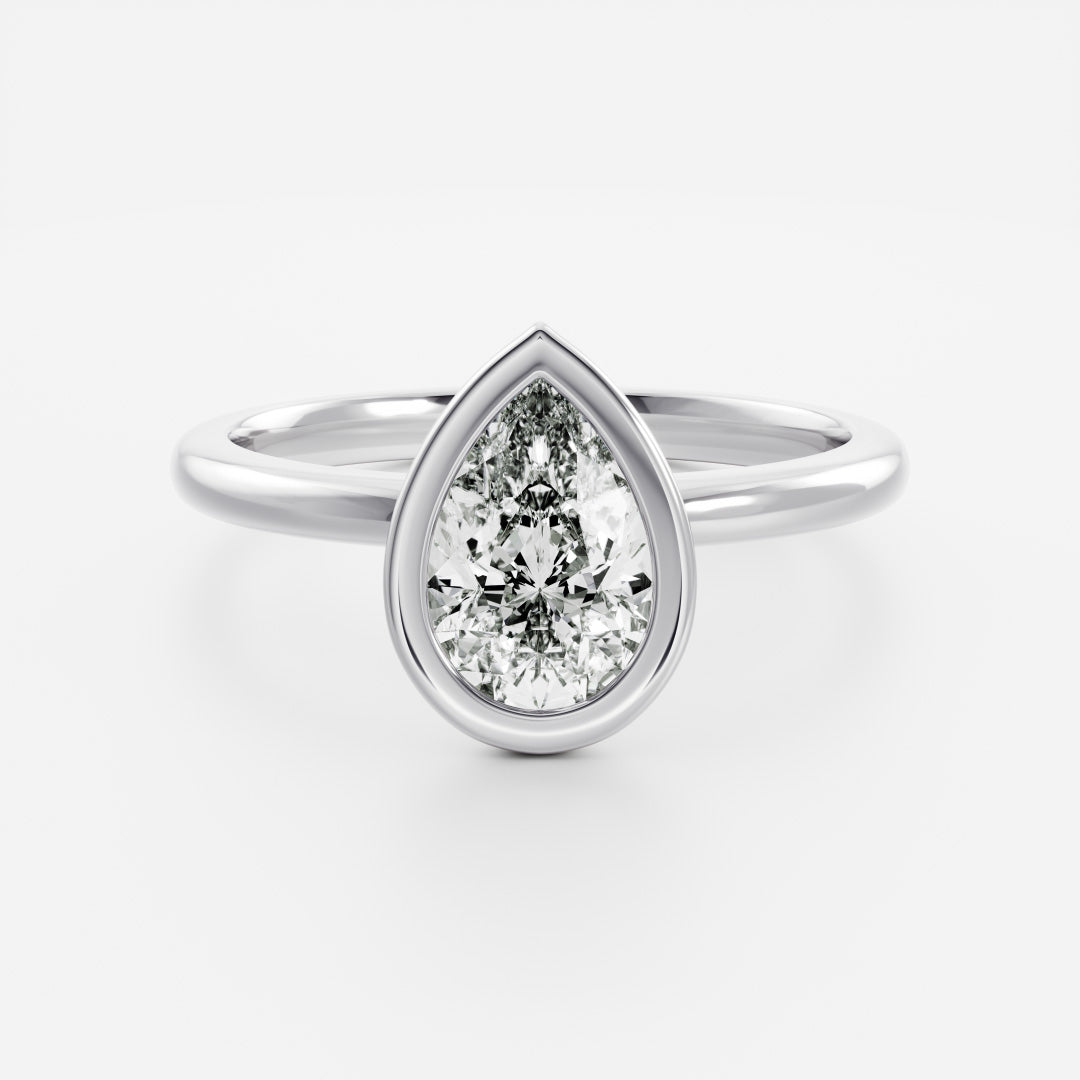 Oval Three Stone Lab Grown Diamond Engagement Ring