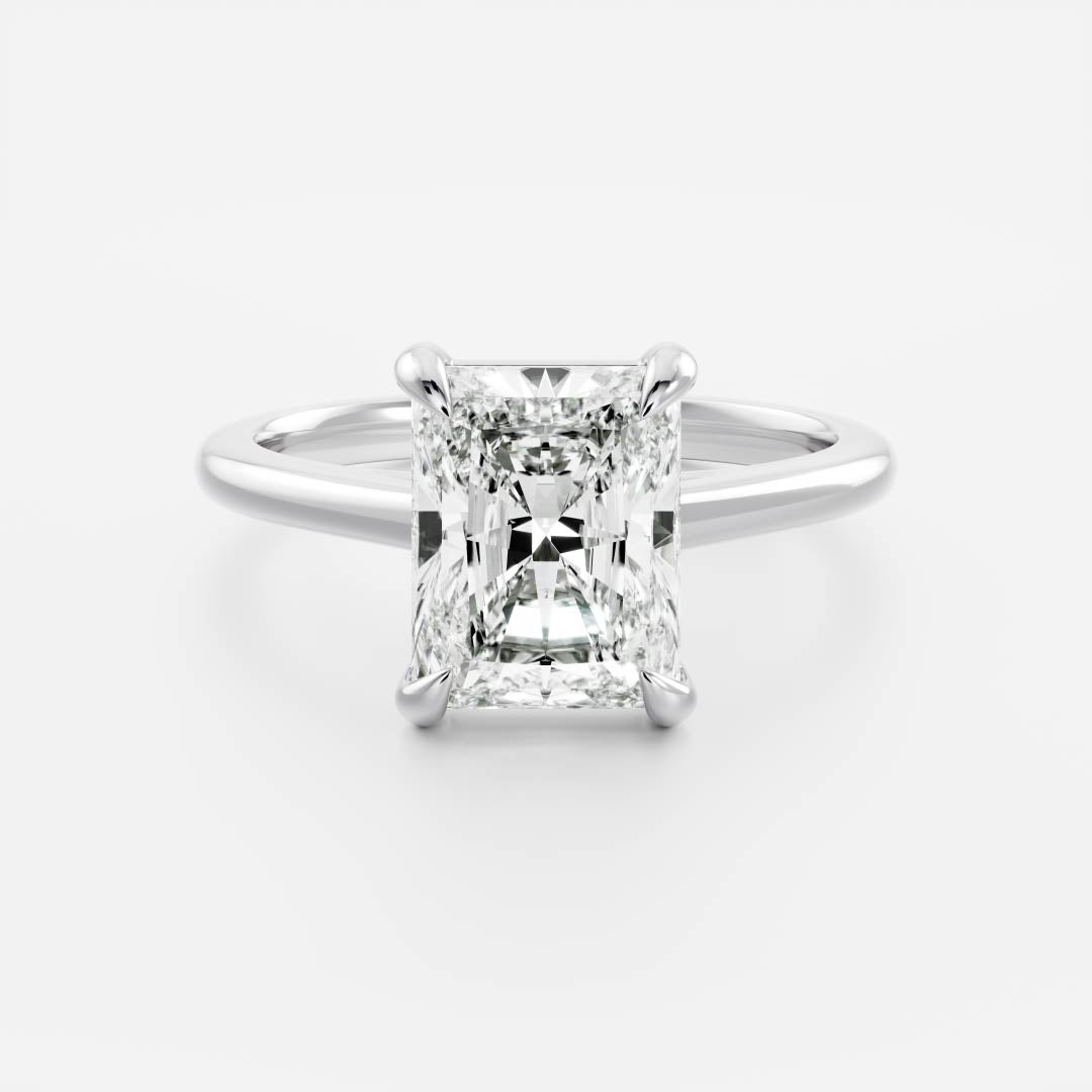 Oval Three Stone Lab Grown Diamond Engagement Ring